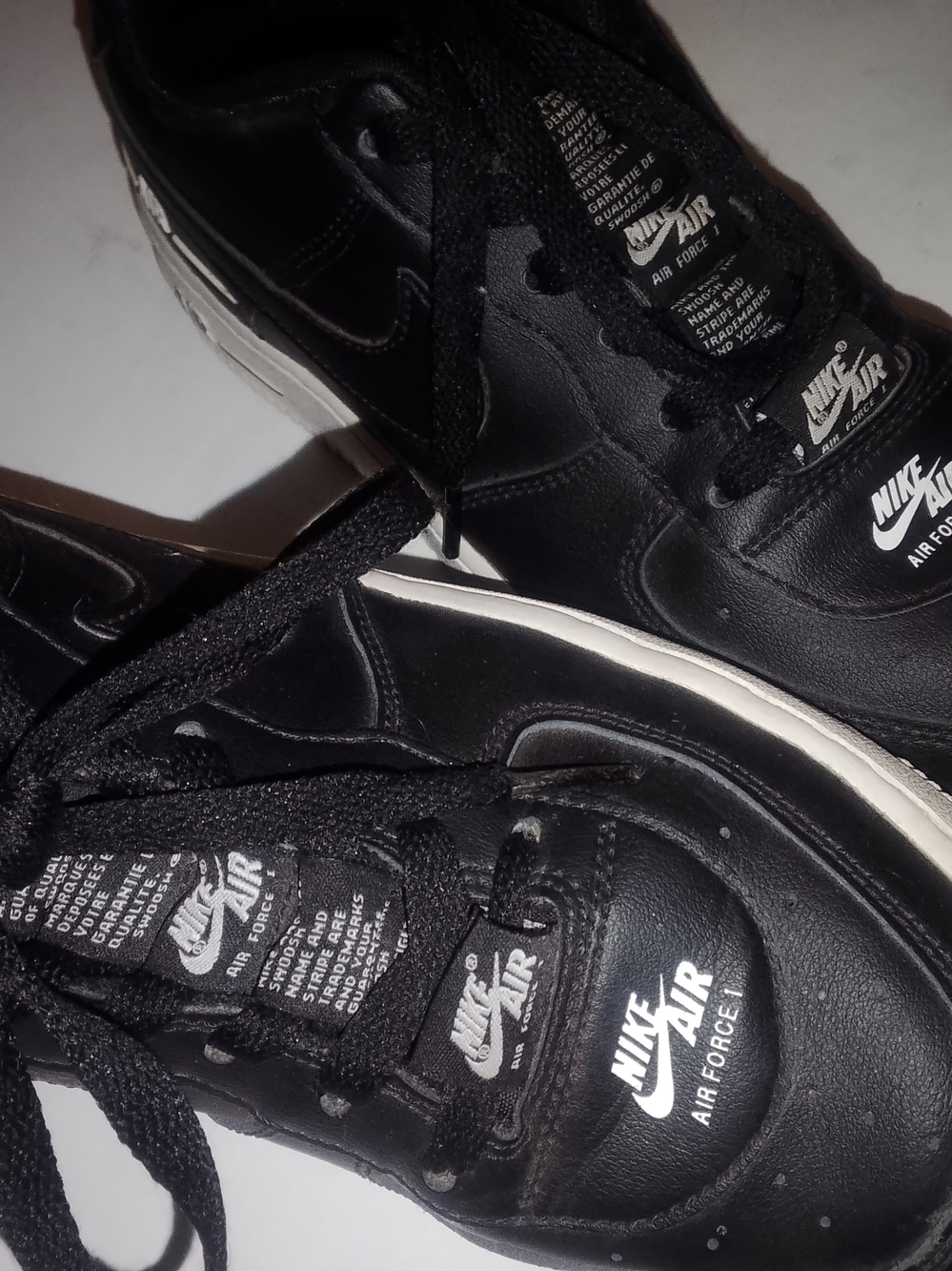 Nike Air Force 1 Low Boy’s Sneakers - Black & White 6Y
